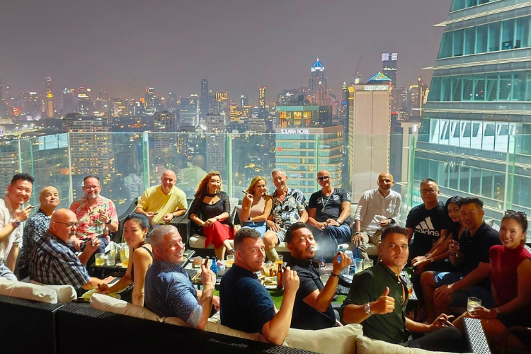 enjoy cigars with friends